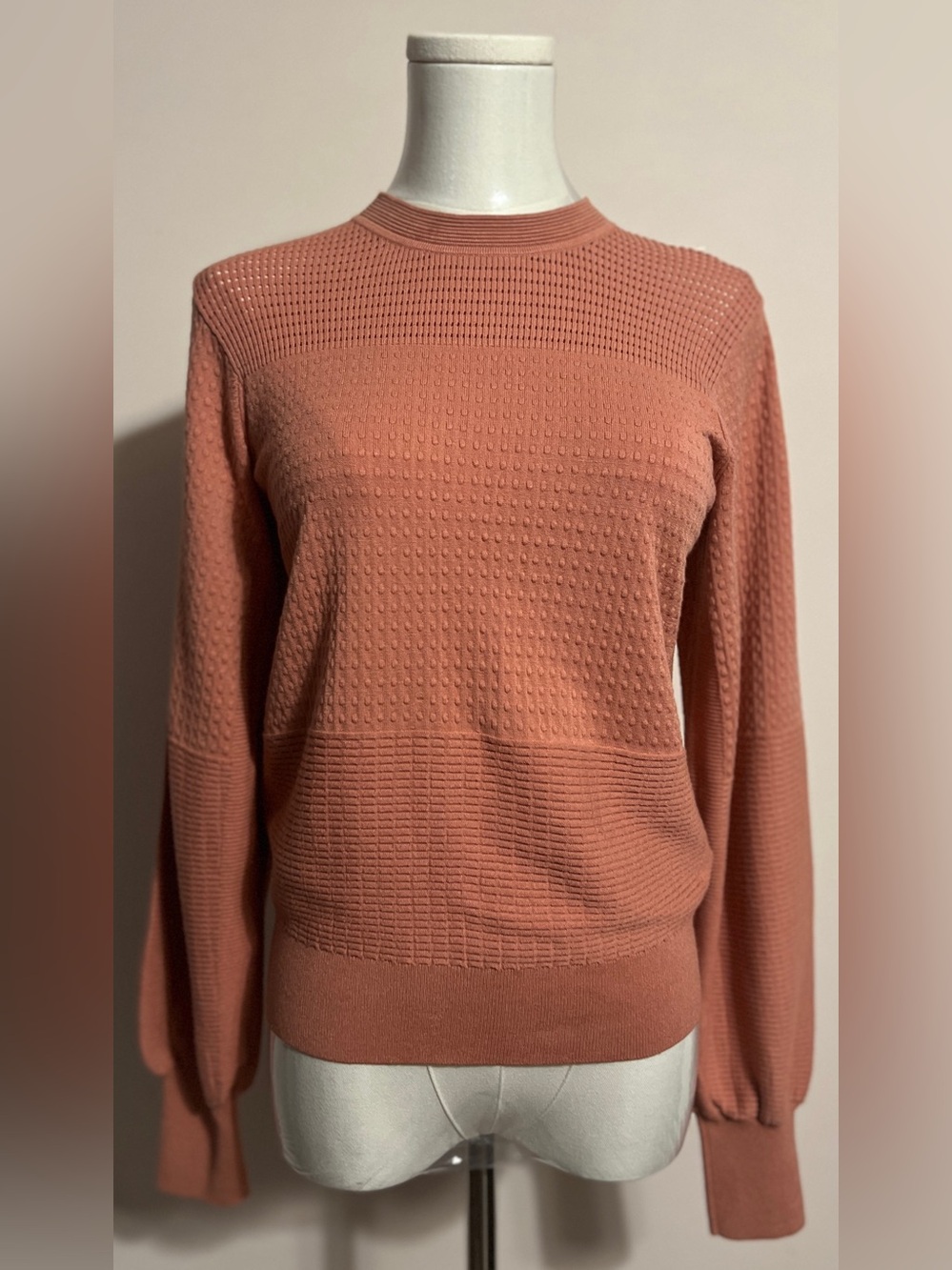 Club Monaco Women's Textured Crewneck Sweater - Coral